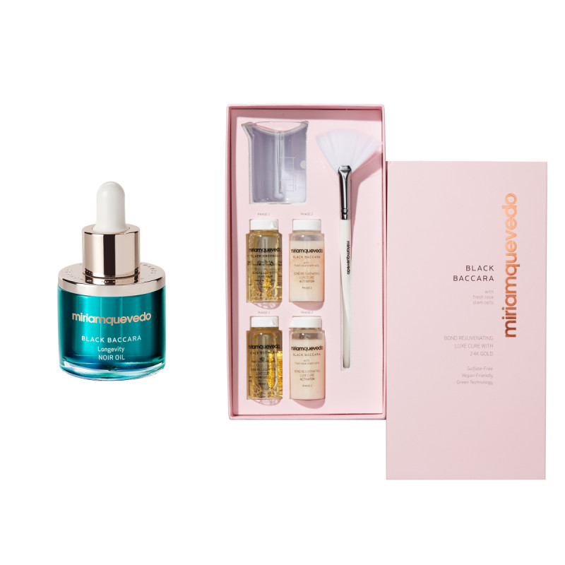 Luxe Cure Set with Longevity Noir Oil