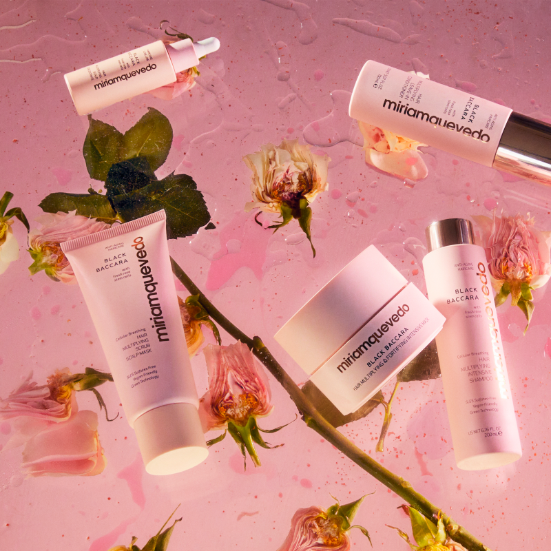 Black Baccara travel set for hair and scalp care - Miriam Quevedo