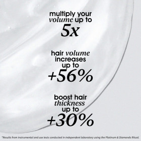 Champú volumen para cabello fino Platinum & Diamonds